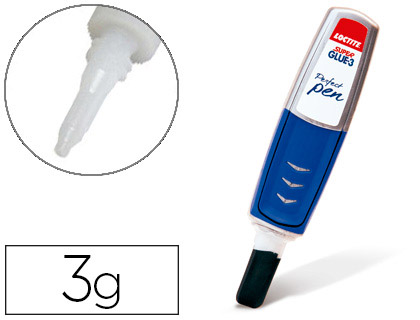 Pegamento adhesivo instantáneo Loctite Super Glue 3 Perfect Pen 3g.